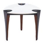 Multicolor End Table with Sintered Stone Top and Steel Legs 8 Multicolor End Table with Sintered Stone Top and Steel Legs
