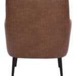 Vintage Tufted Faux Leather Accent Chair with Steel Legs 15 Vintage Tufted Faux Leather Accent Chair with Steel Legs