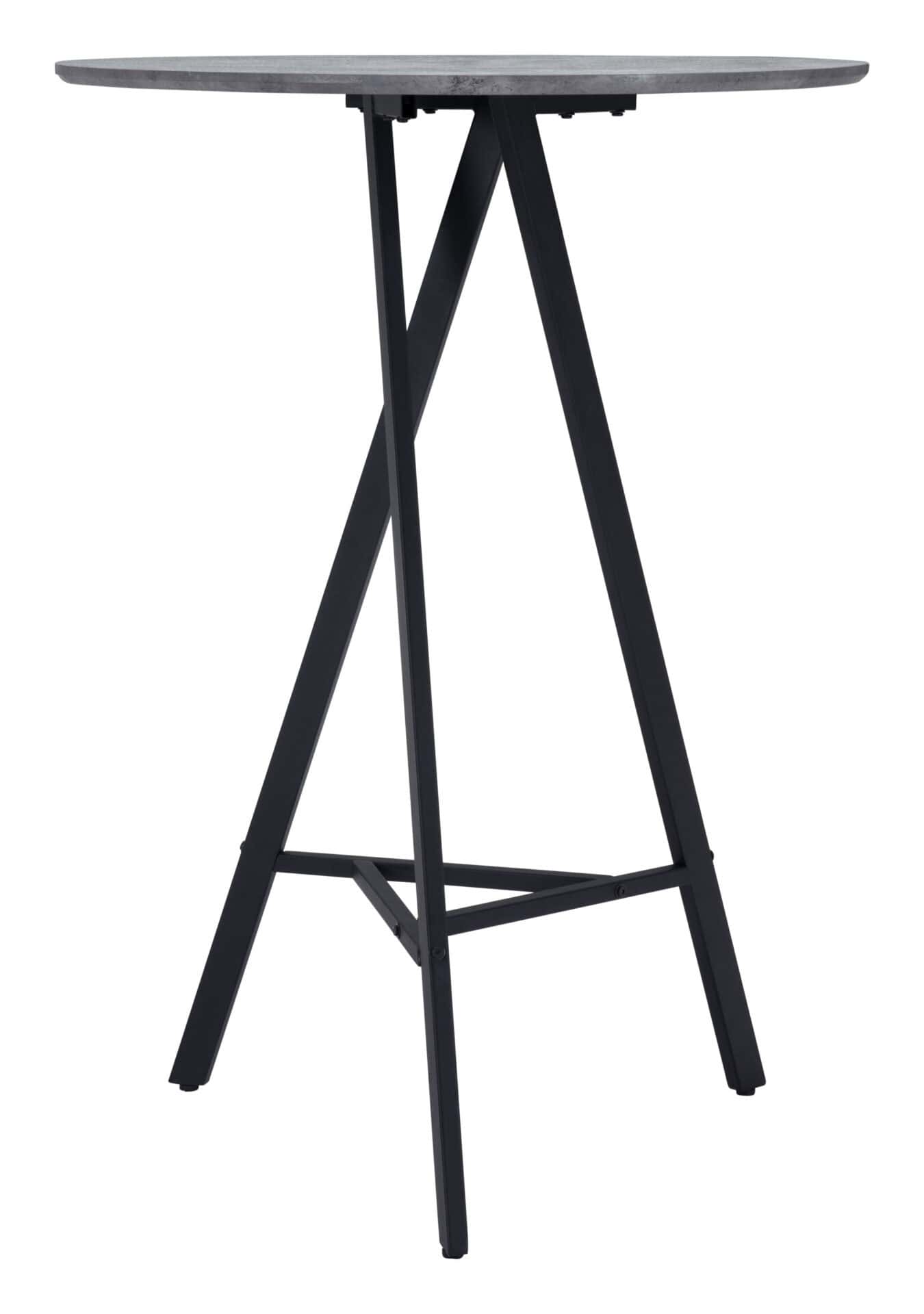 Mid-Century Modern Round Bar Table with Black Steel Legs 6 Mid-Century Modern Round Bar Table with Black Steel Legs - Image 6