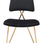 Black Velvet Dining Chair with Gold Frame (Set of 2) 14 Black Velvet Dining Chair with Gold Frame (Set of 2)