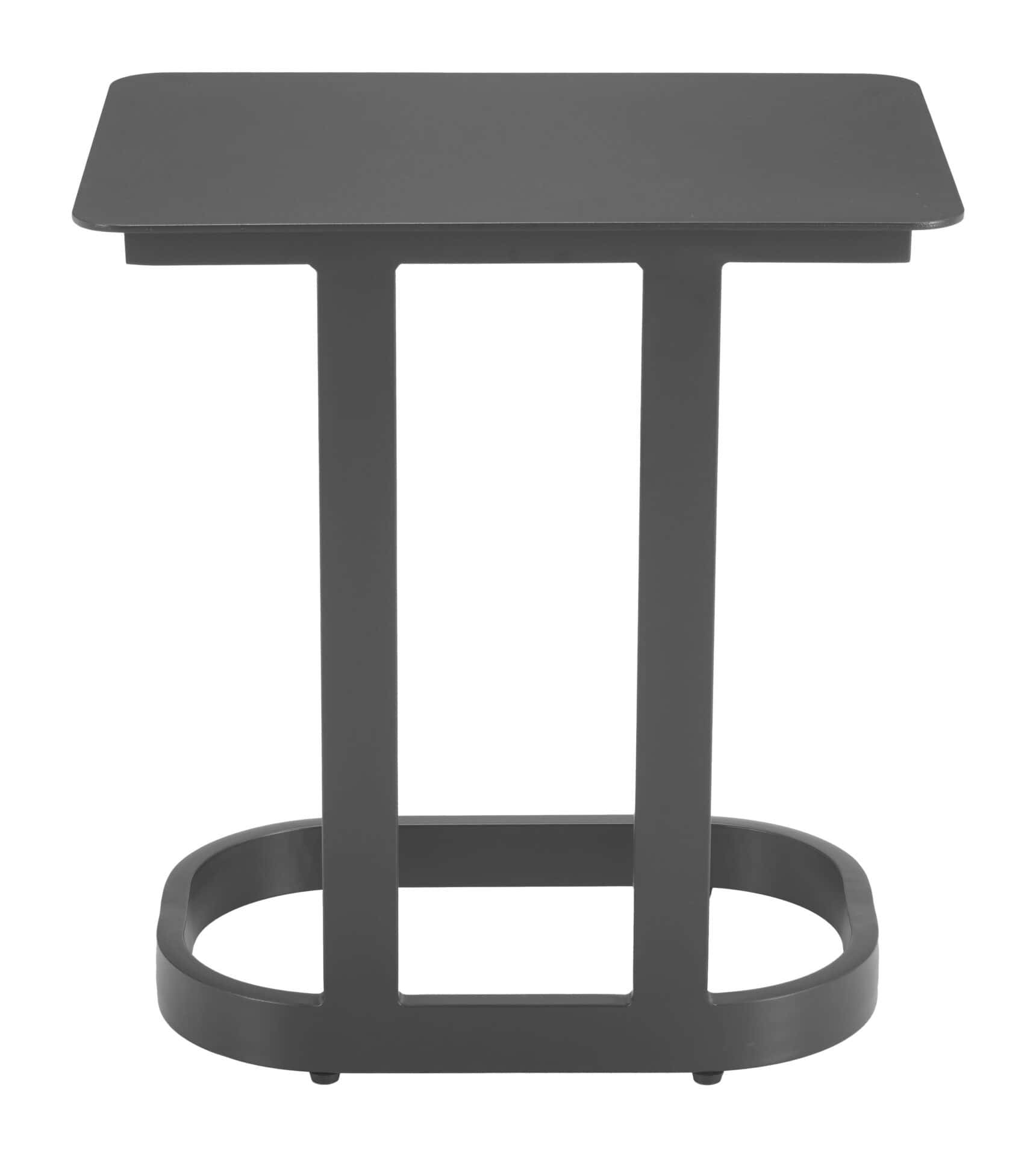 Modern Black Aluminum End Table with Sleek, Urban Style 4 Modern Black Aluminum End Table with Sleek, Urban Style - Image 4