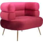 Velvet Accent Chair with Steel Frame and Rubber Feet Protection 11 Velvet Accent Chair with Steel Frame and Rubber Feet Protection