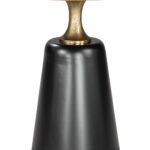 Modern Black Round Side Table with Minimalist Design