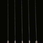Five Bulb Chrome Ceiling Lamp with Sleek Halogen Lights 8 Five Bulb Chrome Ceiling Lamp with Sleek Halogen Lights