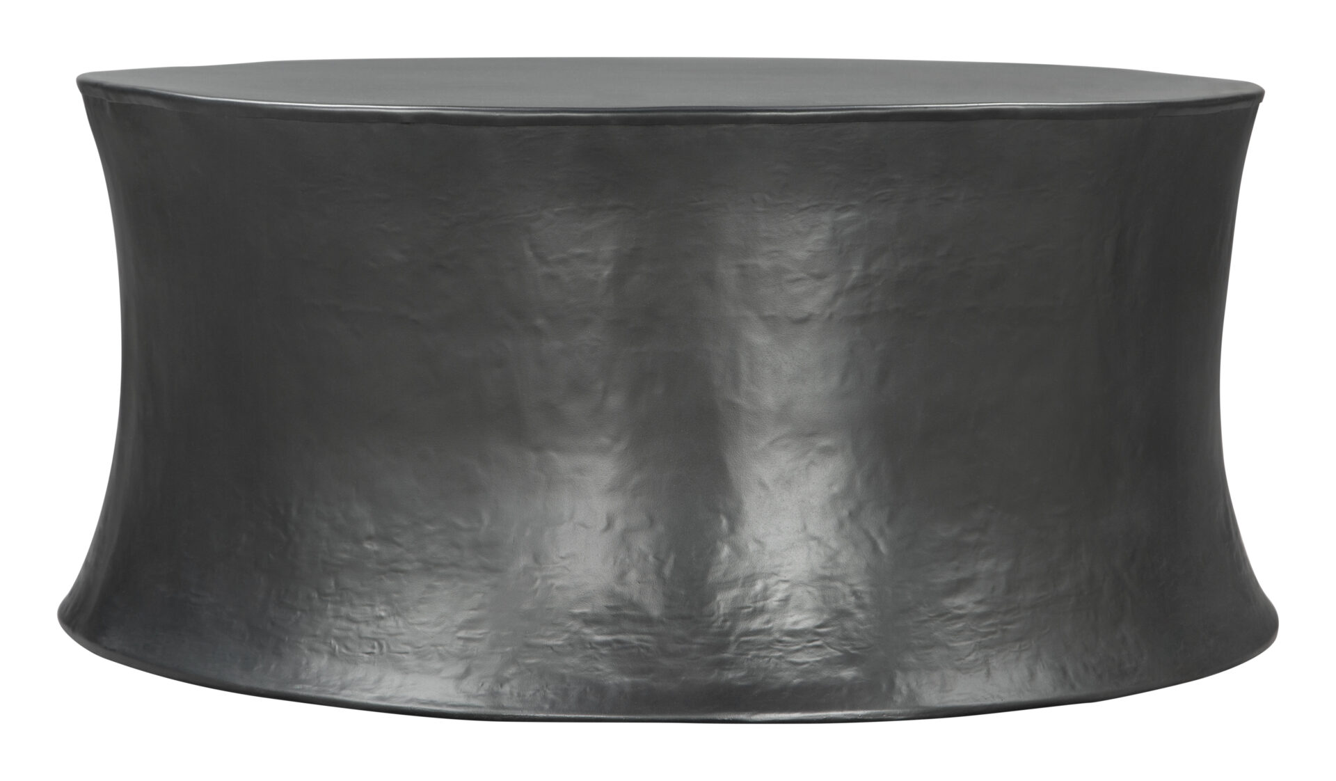 Sleek Round Black Coffee Table with Steel Unibody Design 4 Sleek Round Black Coffee Table with Steel Unibody Design - Image 4