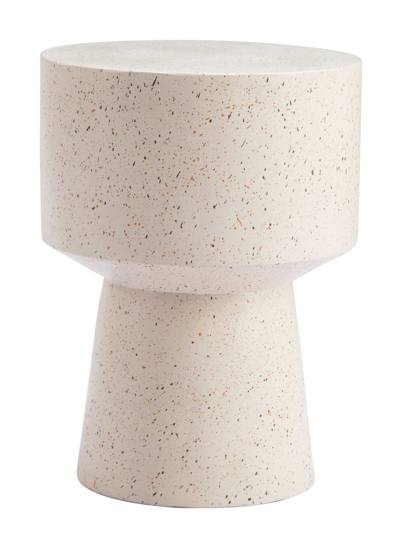Terrazzo-Look Round Side Table with Rubber Feet Protection 3 Terrazzo-Look Round Side Table with Rubber Feet Protection - Image 3