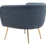 Art Deco Velvet Accent Chair with Gold Legs - Gray 18 Art Deco Velvet Accent Chair with Gold Legs - Gray
