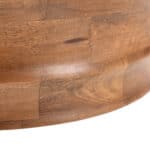 Mid-Century Modern Round Walnut Coffee Table with Mango Wood Finish 7 Mid-Century Modern Round Walnut Coffee Table with Mango Wood Finish