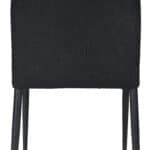 Black Modern Dining Chair with Geometric Stitching and Steel Legs (Set of 4) 13 Black Modern Dining Chair with Geometric Stitching and Steel Legs (Set of 4)