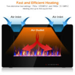 30-Inch Ultra Thin Electric Fireplace Heater with Remote Control
