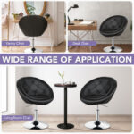 Modern Adjustable Swivel PU Leather Chair with Tufted Back (1PC)