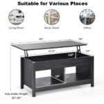 Lift Top Coffee Table with Hidden Storage and Lower Shelf 25 Lift Top Coffee Table with Hidden Storage and Lower Shelf