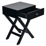 Modern X Shaped Side Table with Drawer for Living Room 10 Modern X Shaped Side Table with Drawer for Living Room