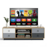 Modern TV Stand with Storage Cabinets for TVs up to 60 Inch