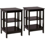 3 Tier End Table with Reinforced Bars and Stable Structure (Set of 2)