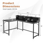 L-Shaped Computer Desk with Hutch and Bookshelf for Offices 18 L-Shaped Computer Desk with Hutch and Bookshelf for Offices