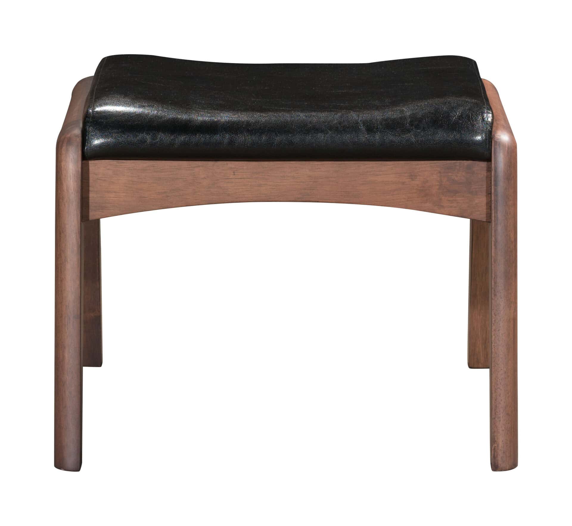 Mid-Century Modern Black Lounge Chair and Ottoman Set (2 Piece) 9 Mid-Century Modern Black Lounge Chair and Ottoman Set (2 Piece) - Image 9