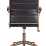 Vintage Black Faux Leather Office Chair with Adjustable Height and Tilt