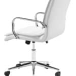 White Faux Leather Office Chair with Adjustable Height and Tilt Function 18 White Faux Leather Office Chair with Adjustable Height and Tilt Function