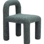 Shearling Style Dining Chair with Wood Frame Snowy Green (Set of 2) 17 Shearling Style Dining Chair with Wood Frame Snowy Green (Set of 2)