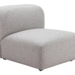 Gray Modular Middle Chair with Plywood Frame and Poly Linen Upholstery 13 Gray Modular Middle Chair with Plywood Frame and Poly Linen Upholstery