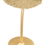 Gold Flower-Inspired Side Table with Curved Base and Textured Top 16 Gold Flower-Inspired Side Table with Curved Base and Textured Top