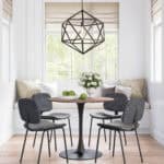 Gray Dining Room Chairs with Faux Leather and Steel Legs (Set of 2) 13 Gray Dining Room Chairs with Faux Leather and Steel Legs (Set of 2)