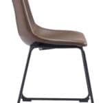 Vintage Espresso Faux Leather Dining Chair with Metal Base (Set of 2) 13 Vintage Espresso Faux Leather Dining Chair with Metal Base (Set of 2)