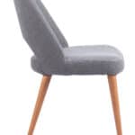 Modern Gray Dining Chair with Ash Wood Legs (Set of 2) 9 Modern Gray Dining Chair with Ash Wood Legs (Set of 2)