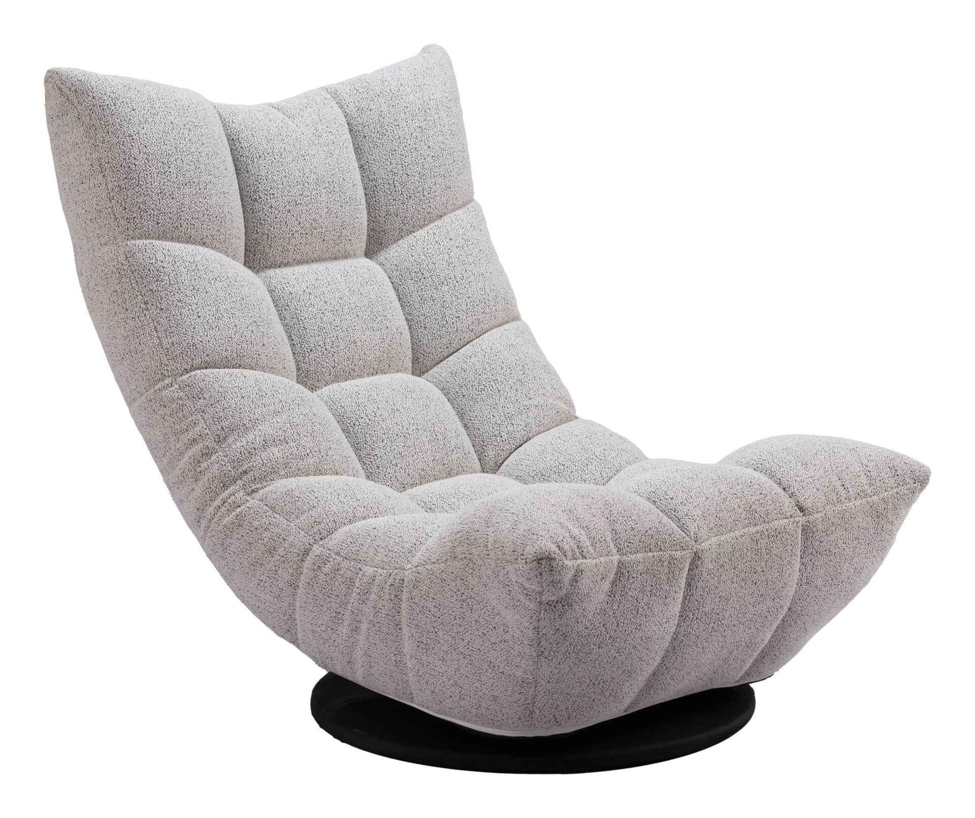 Ash Gray Tufted Swivel Accent Chair with Adjustable Height 2 Ash Gray Tufted Swivel Accent Chair with Adjustable Height - Image 2