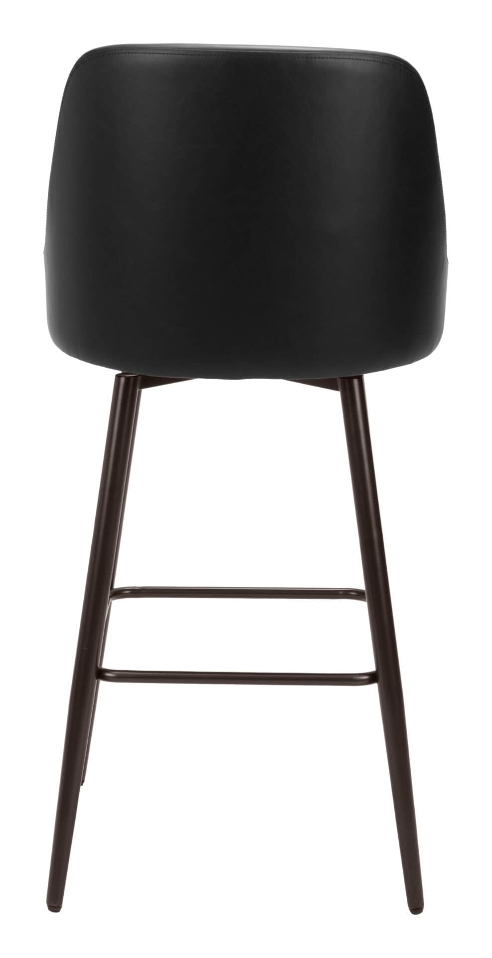 Modern Swivel Barstool with Faux Leather and Bronze Finish 5 Modern Swivel Barstool with Faux Leather and Bronze Finish - Image 5