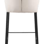 Cream Tufted Upholstery Counter Stool with Footrest (Set of 2) 12 Cream Tufted Upholstery Counter Stool with Footrest (Set of 2)