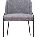 Modern Black and White Dining Chair with Teddy Fabric (Set of 2) 10 Modern Black and White Dining Chair with Teddy Fabric (Set of 2)