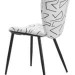 Modern White Dining Chair with Steel Frame and Vinyl Seat (Set of 2) 12 Modern White Dining Chair with Steel Frame and Vinyl Seat (Set of 2)