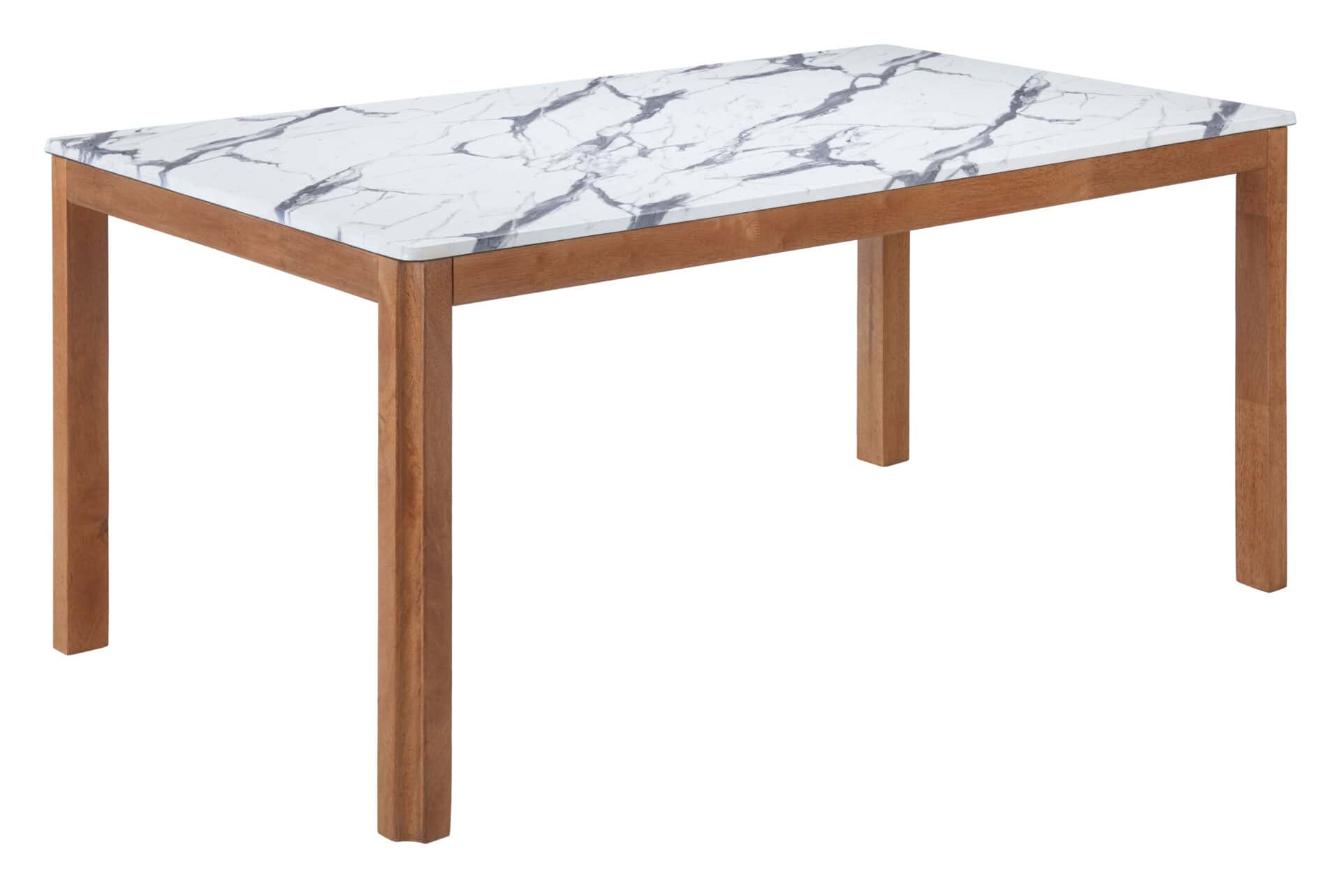 Modern Rubberwood Dining Table in White, Seats 6 1 Modern Rubberwood Dining Table in White, Seats 6