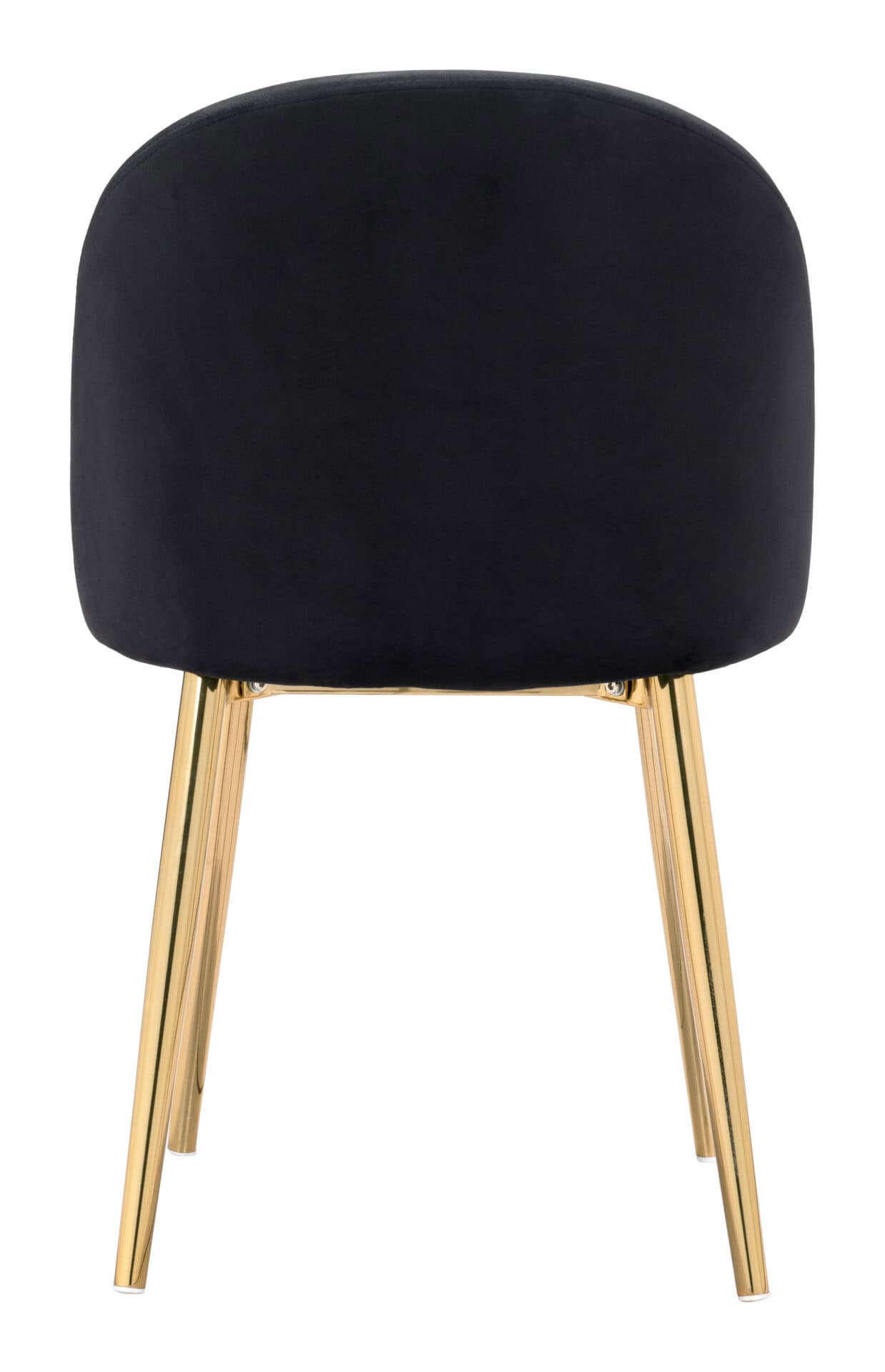 Black & Gold Velvet Dining Chair with Steel Legs (Set of 2) 5 Black & Gold Velvet Dining Chair with Steel Legs (Set of 2) - Image 5