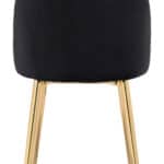 Black & Gold Velvet Dining Chair with Steel Legs (Set of 2) 13 Black & Gold Velvet Dining Chair with Steel Legs (Set of 2)