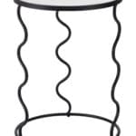 Modern Black Round Glass Top Side Table for Living Room 7 Modern Black Round Glass Top Side Table for Living Room