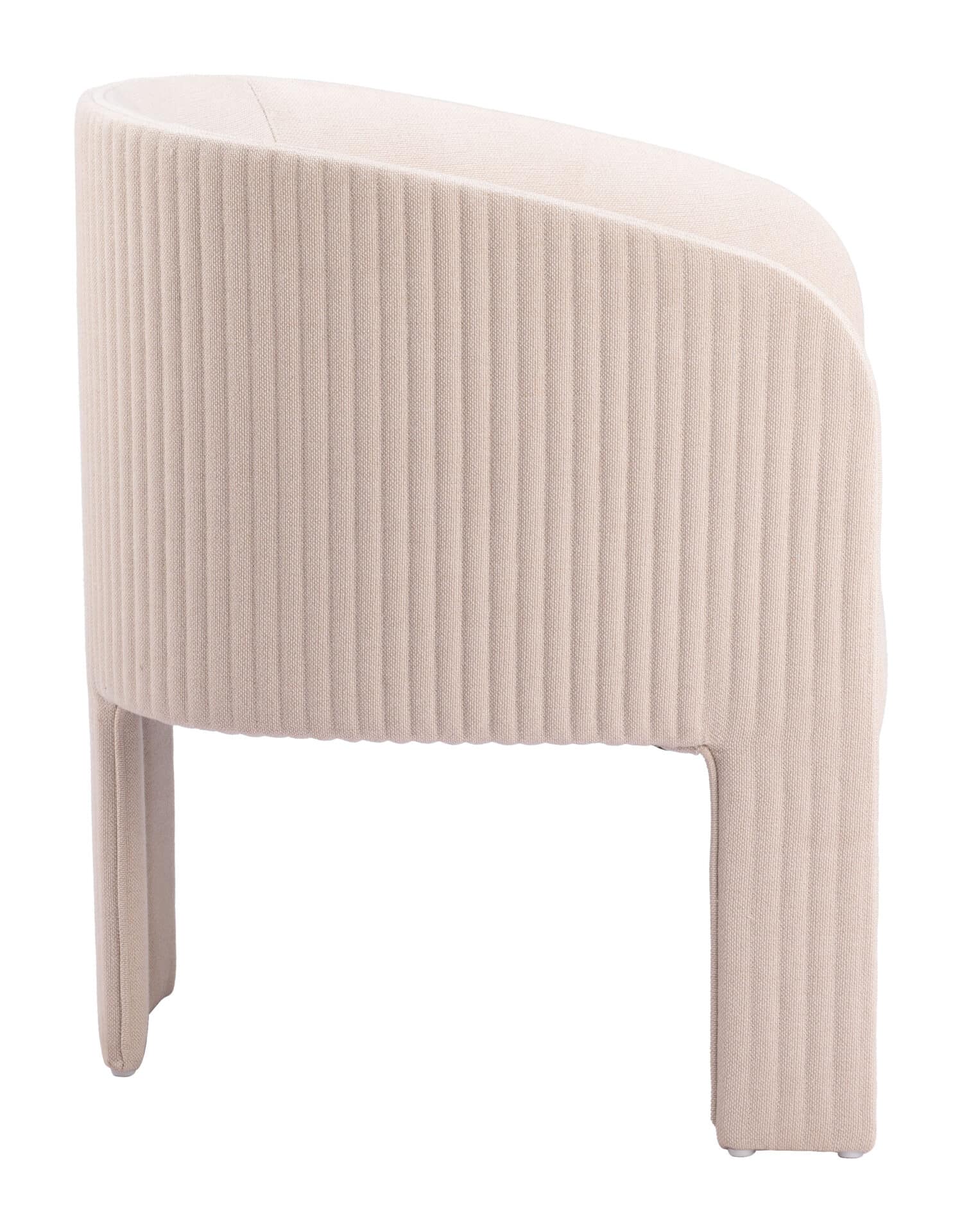 Beige Accent Chair with Durable Polyester Fabric and Armrest Support 5 Beige Accent Chair with Durable Polyester Fabric and Armrest Support - Image 5