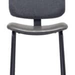 Gray Dining Room Chairs with Faux Leather and Steel Legs (Set of 2) 16 Gray Dining Room Chairs with Faux Leather and Steel Legs (Set of 2)