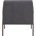 Gray Shearling Style Accent Chair with Powder Coated Steel Frame 13 Gray Shearling Style Accent Chair with Powder Coated Steel Frame