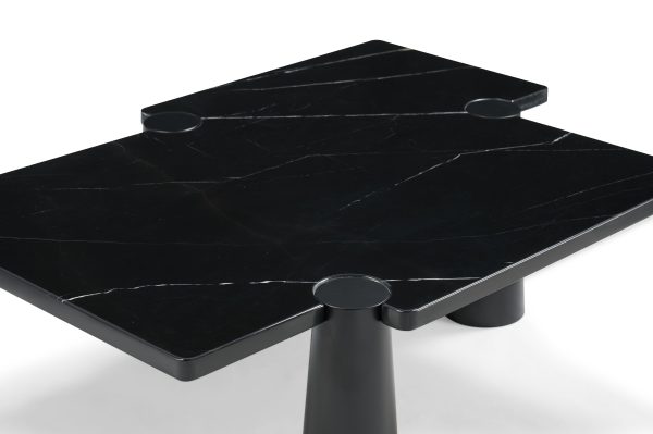 ACYL Black Marquina Marble Coffee Table Black Steel Legs 2