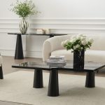 ACYL Black Marquina Marble Coffee Table Black Steel Legs 9 ACYL Black Marquina Marble Coffee Table Black Steel Legs