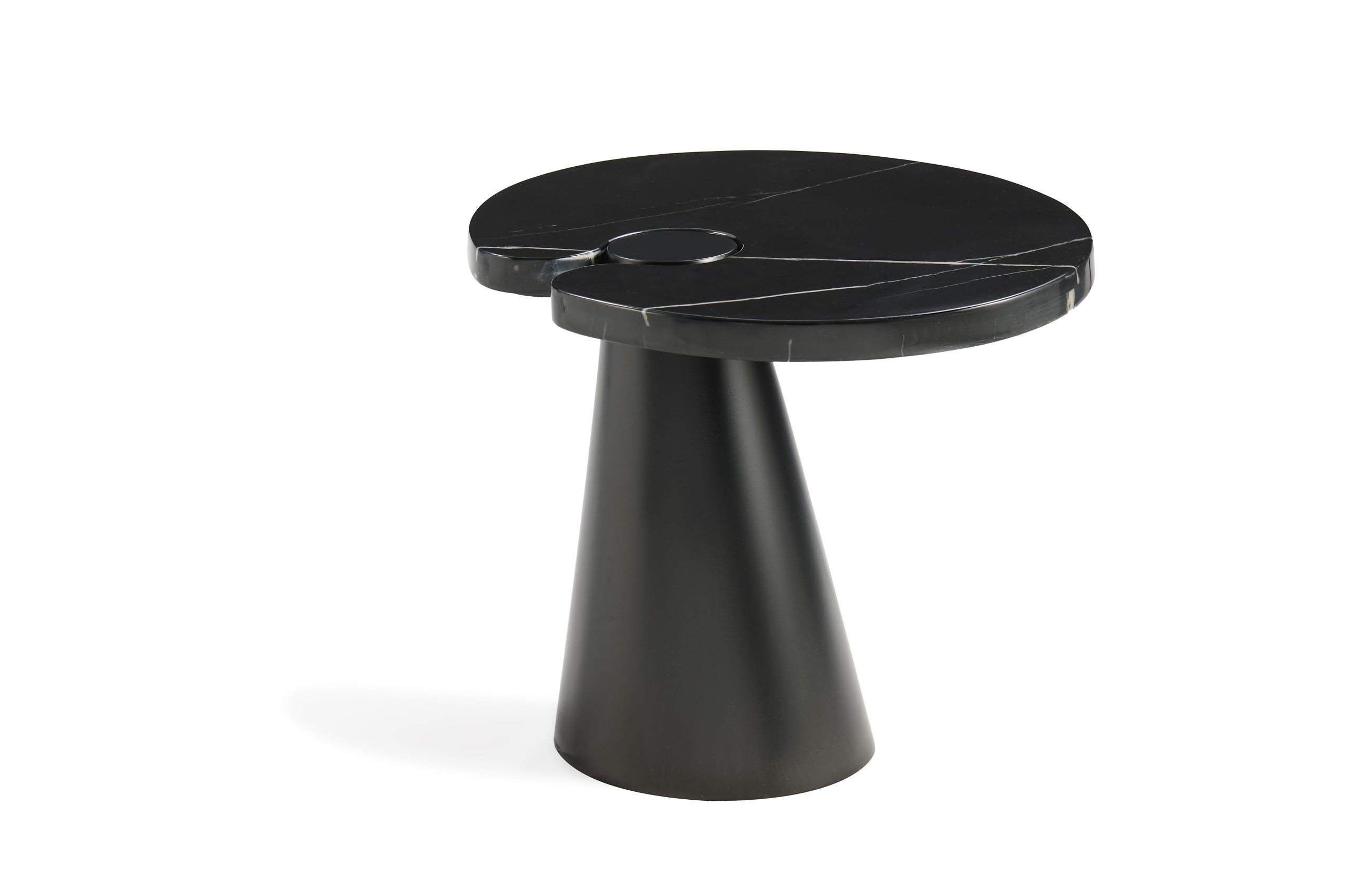 ACYL Black Marquina Marble Low End Table 2 ACYL Black Marquina Marble Low End Table - Image 2