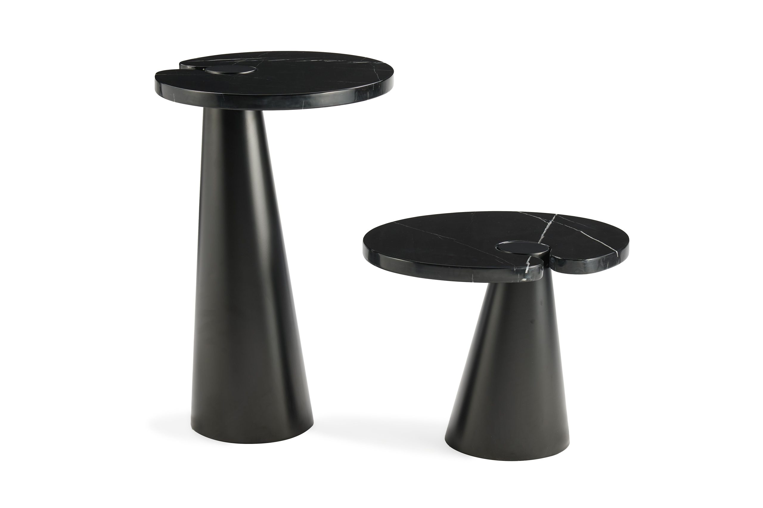 ACYL Black Marquina Marble Low End Table 3 ACYL Black Marquina Marble Low End Table - Image 3