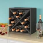 Stackable 12-Bottle Wine Rack Charcoal Black Finish Eco-Friendly 4 Stackable 12-Bottle Wine Rack Charcoal Black Finish Eco-Friendly