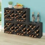 Stackable 12-Bottle Wine Rack Charcoal Black Finish Eco-Friendly 5 Stackable 12-Bottle Wine Rack Charcoal Black Finish Eco-Friendly