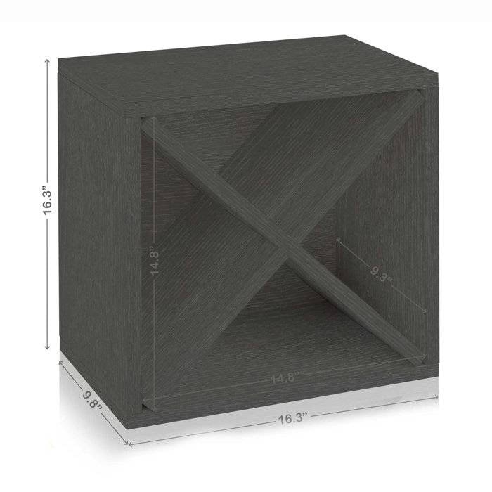 Stackable 12-Bottle Wine Rack Charcoal Black Finish Eco-Friendly 3 Stackable 12-Bottle Wine Rack Charcoal Black Finish Eco-Friendly - Image 3