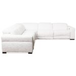 White Boucle Reclining Sectional Sofa with Power Recliner Mechanism 7 White Boucle Reclining Sectional Sofa with Power Recliner Mechanism