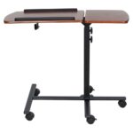 Mobile Adjustable Height Laptop Desk with Cherry Finish 4 Mobile Adjustable Height Laptop Desk with Cherry Finish